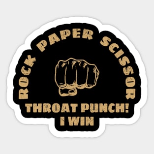 Rock paper scissors punch Sticker